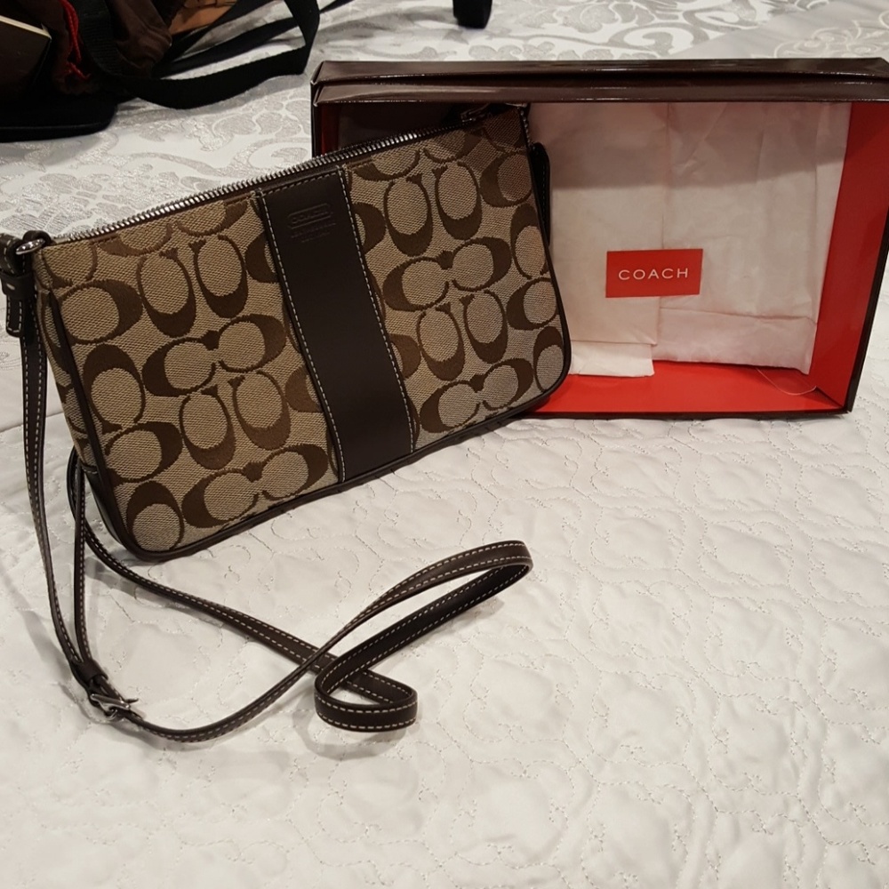 Coach zipper cross body bag